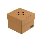 ΚΟΥΤΙ ΦΑΓΗΤΟΥ ΧΑΡΤΙΝΟ ΚΡΑΦΤ BURGER PLATE PLASTIC FREE 12X12X10cm FSC 100τεμ.