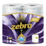 ZEBRA ΧΑΡΤΙ ΚΟΥΖΙΝΑΣ DYO 2ΡΟΛΑx170gr. 3ΦΥΛΛΑ Χ 12