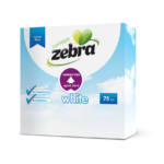 ZEBRA 75 ΧΑΡΤΟΠΕΤΣΕΤΕΣ 33Χ33 ΟΙΚΙΑΚΗ ΛΕΥΚΗ x 16