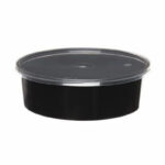 ΣΚΕΥΟΣ PP M/W ΣΤΡΟΓΓΥΛΟ INJECTION ΜΑΥΡΟ 600ML & ΚΑΠΑΚΙ ΔΙΑΦΑΝΟ 6X50 ΤΕΜ.