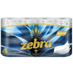 ZEBRA ΧΑΡΤΙ ΥΓΕΙΑΣ 4ΦΥΛΛΟ 90gr 8ΡΟΛΑ Χ 7