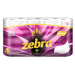 ZEBRA ΧΑΡΤΙ ΥΓΕΙΑΣ 4ΦΥΛΛΟ 90gr ΑΡΩΜΑΤΙΚΟ 8ΡΟΛΑ Χ 7