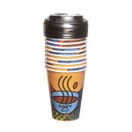 RETAIL ΣΕΤ ΠΟΤΗΡΙΑ ΧΑΡΤΙΝΑ COZY SW 12oz 90mm ΚΑΙ ΚΑΠΑΚΙΑ ΠΙΠΙΛΑ 12Χ10ΤΕΜ