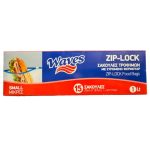 WAVES ZIP LOCK ΣΑΚ. ΤΡΟΦΙΜΩΝ No1 1lt 18,5x20cm 15TMX (50ΤΜΧ/ΚΙΒ)