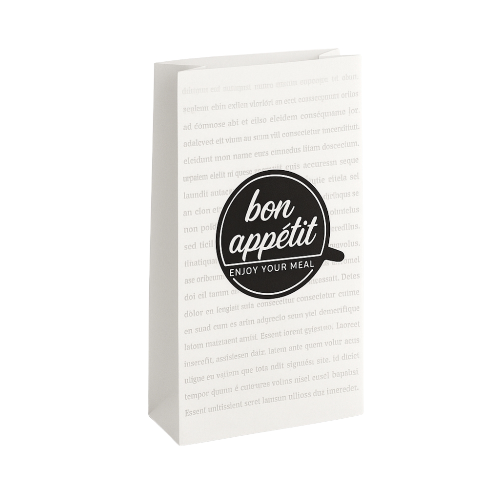 ΧΑΡΤΙΝΟ ΣΑΚΟΥΛΑΚΙ ΒΕΖΕΤΑΛ ΛΕΥΚΟ BON APPETIT 12,5Χ28cm 10KG