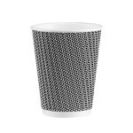 ΠΟΤΗΡΙ ΧΑΡΤΙΝΟ 12oz-90mm RW ΜΑΥΡΟ/ΓΚΡΙ ΔΙΧΤΥ 20Χ25ΤΕΜ.